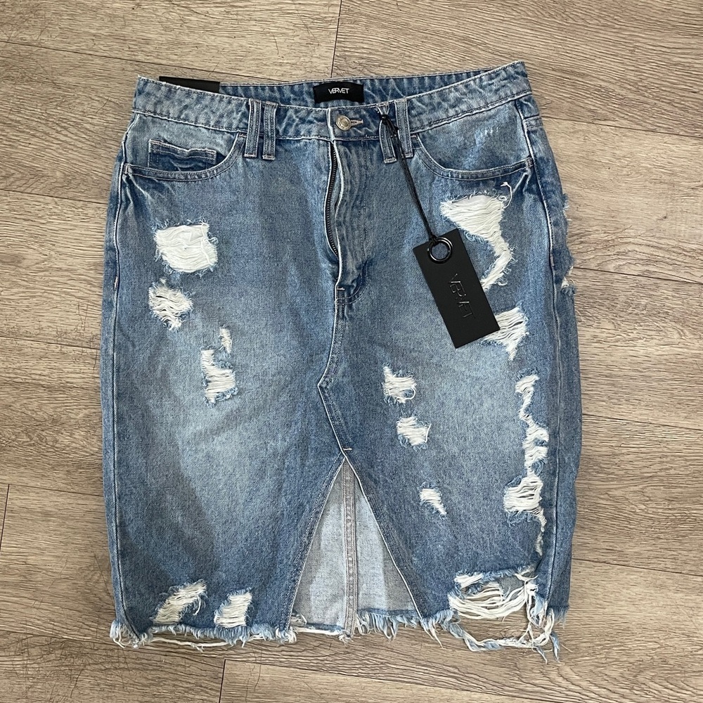 NWT Vervet Denim Skirt